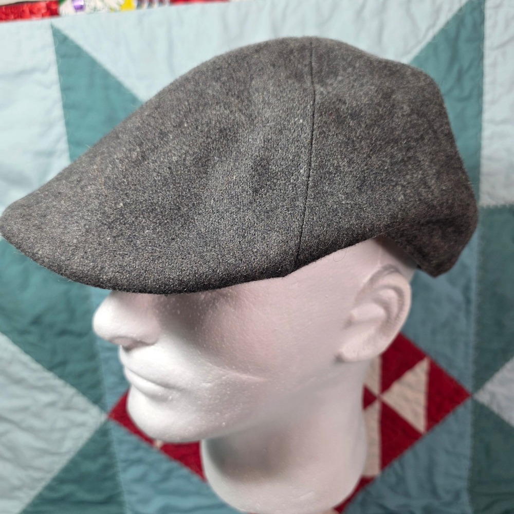 Lids Mens Gray Wool Blend Ivy Flat Cap L/XL Dapper Newsboy Mobster Hat